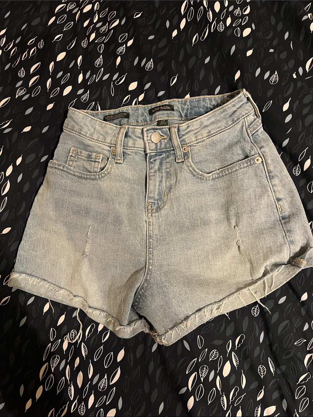Wild Fable - Casual High-Rise Light Blue Denim Jean Shorts for Women